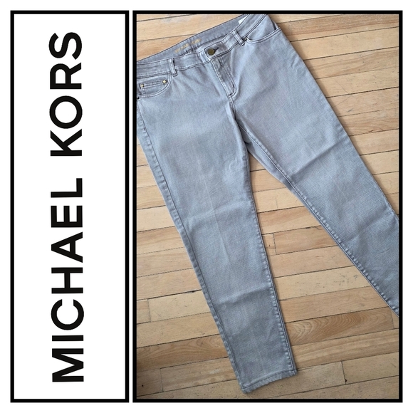 Michael Kors Denim - Michael Kors Izzy Skinny Jeans – Gray Stretch Denim, Size 10